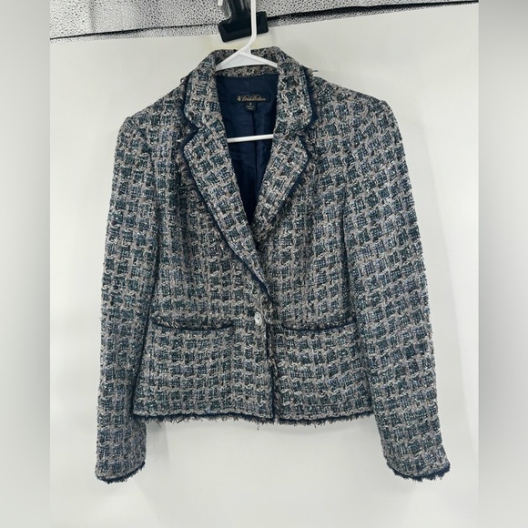 Brooks brothers tweed blazer bucle jacket size 4 - Picture 9 of 10